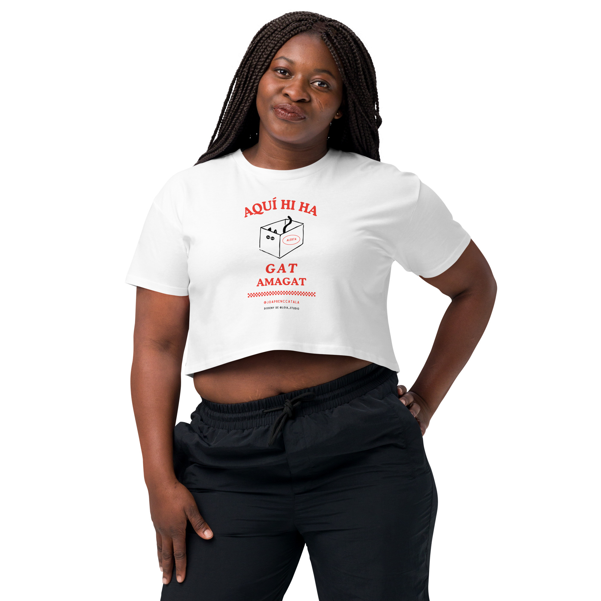 Aquí hi ha gat amagat (crop top)