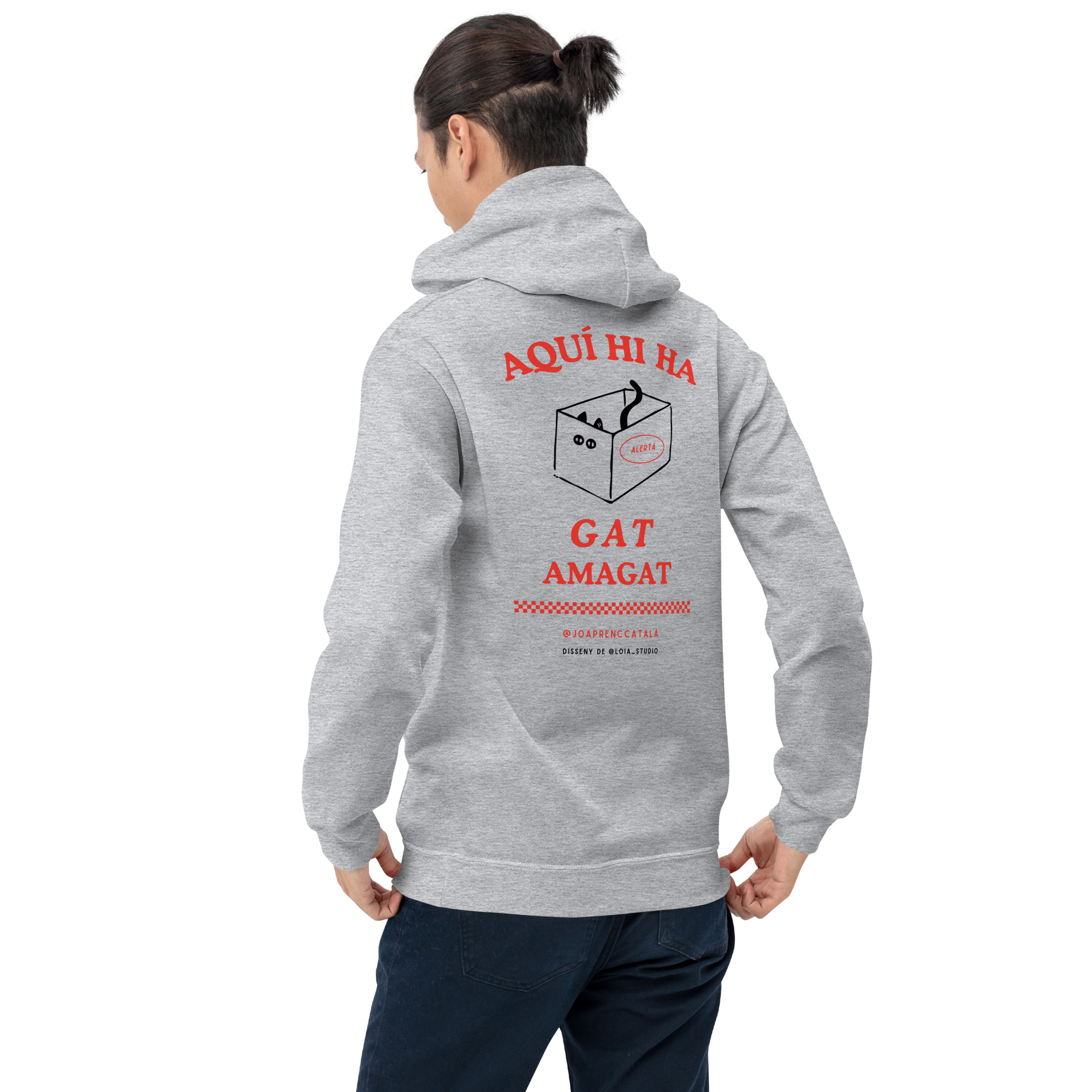 Gat amagat (dessuadora unisex) - Imatge 6
