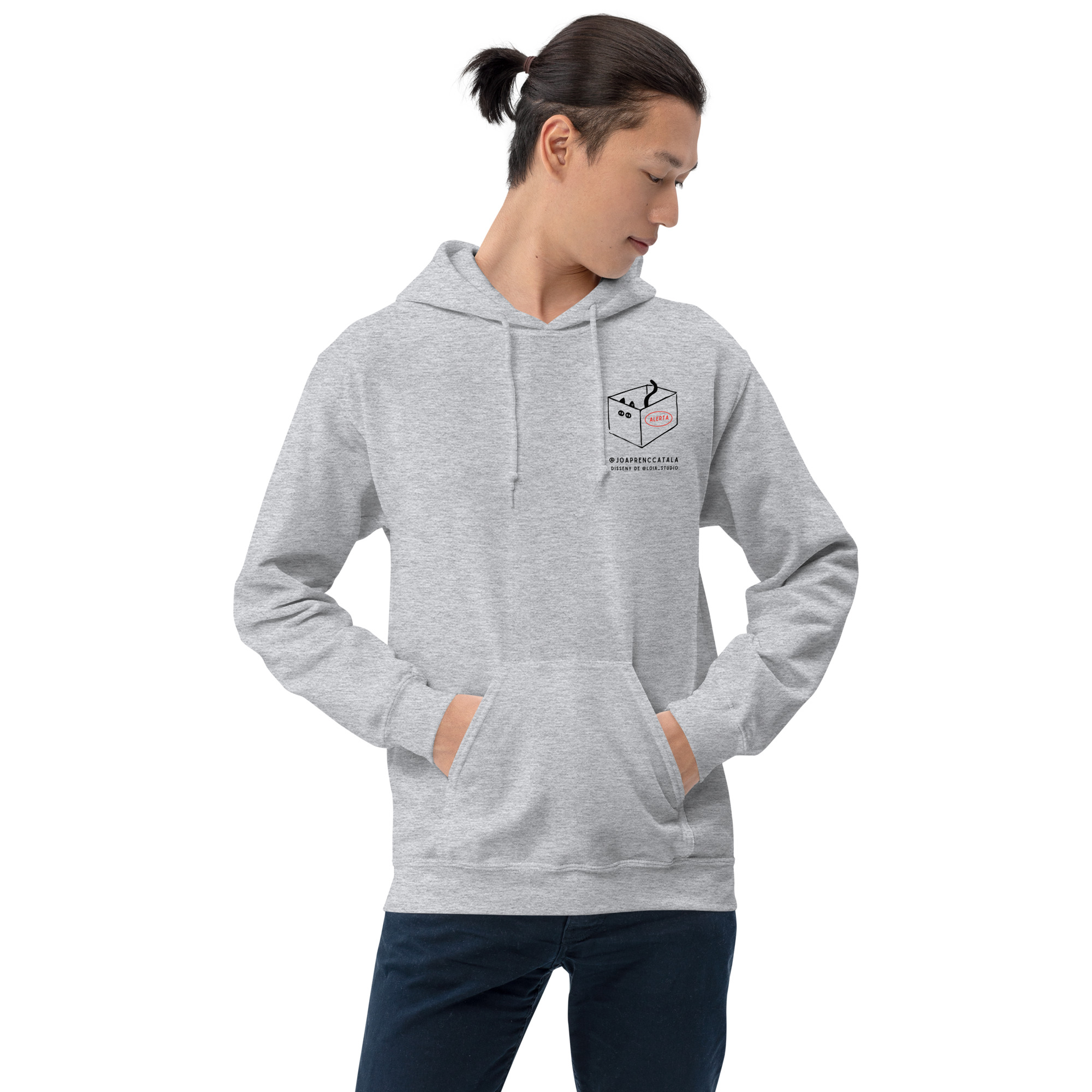Gat amagat (dessuadora unisex) - Imatge 5
